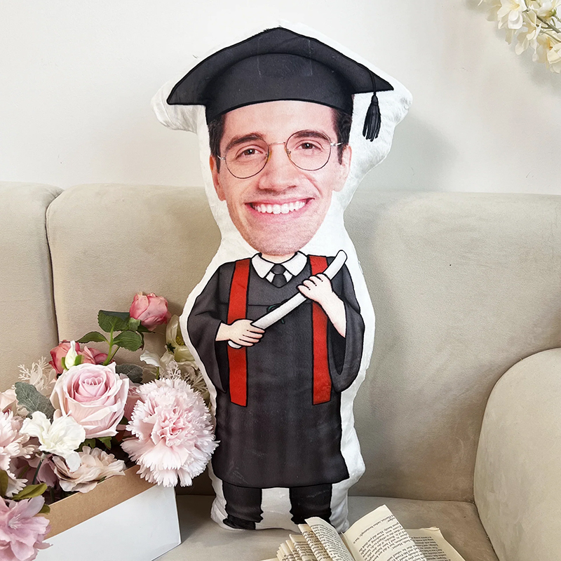 Personalized Interesting Face Graduation Teacher Cushion