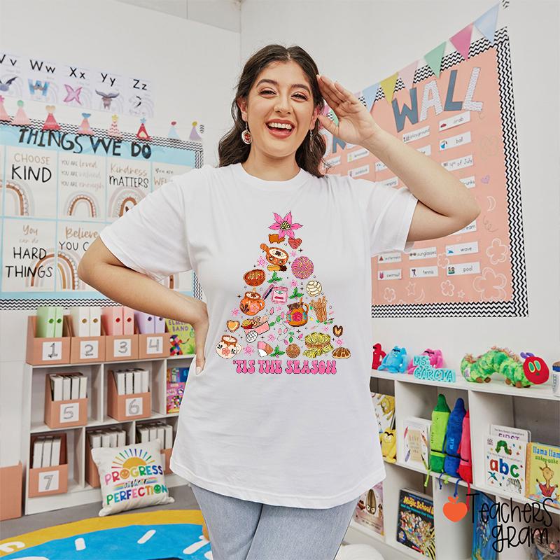 Tis The Season Spanish Traditional Cuisine Teacher T-Shirt