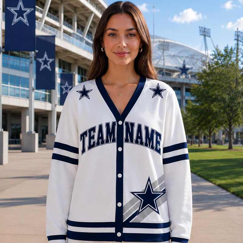 Personalized Team Name Star Teacher Ugly Cardigan Sweaters