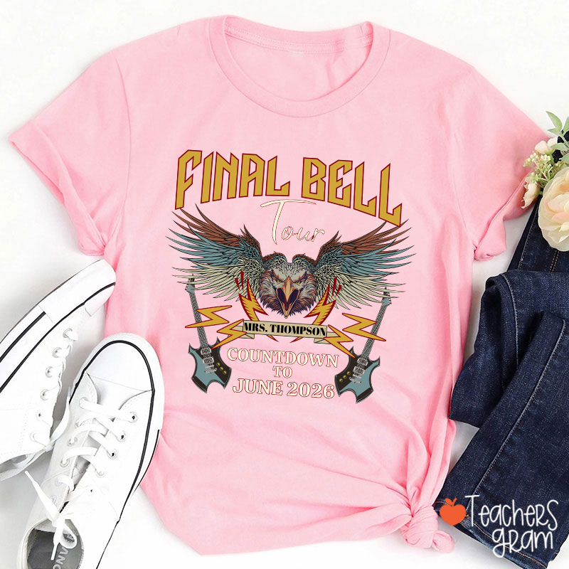 Personalized Funny Retirement Countdown Teacher T-Shirt