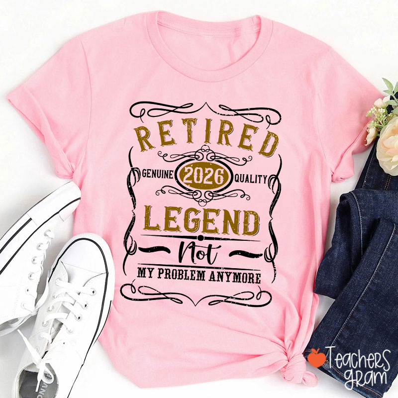 Personalized Legend Retired Teacher T-Shirt