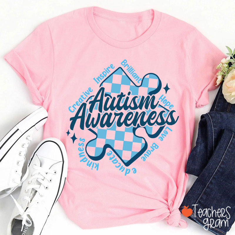 Inspire Brilliant Hope Love Brave Educate Kindness Teacher T-Shirt