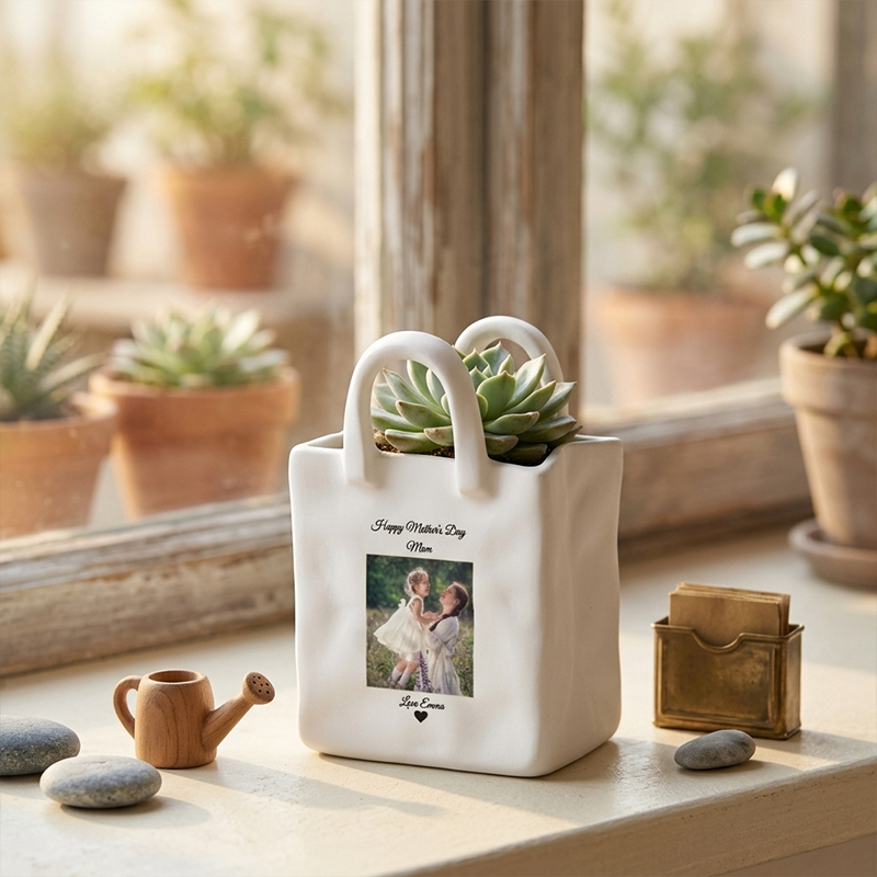 Personalized Photo Handbag Vase