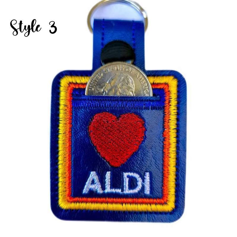 Shopping Cart Coin Keeper Teacher Keychain