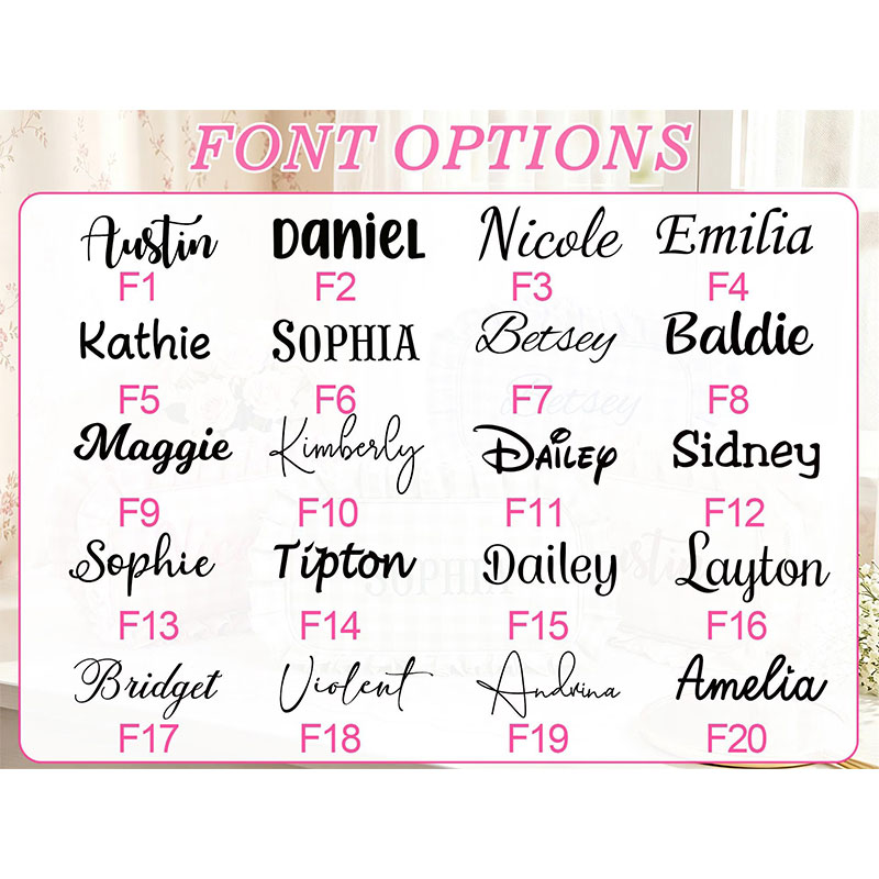 Personalized Gingham Ruffle Makeup Bag
