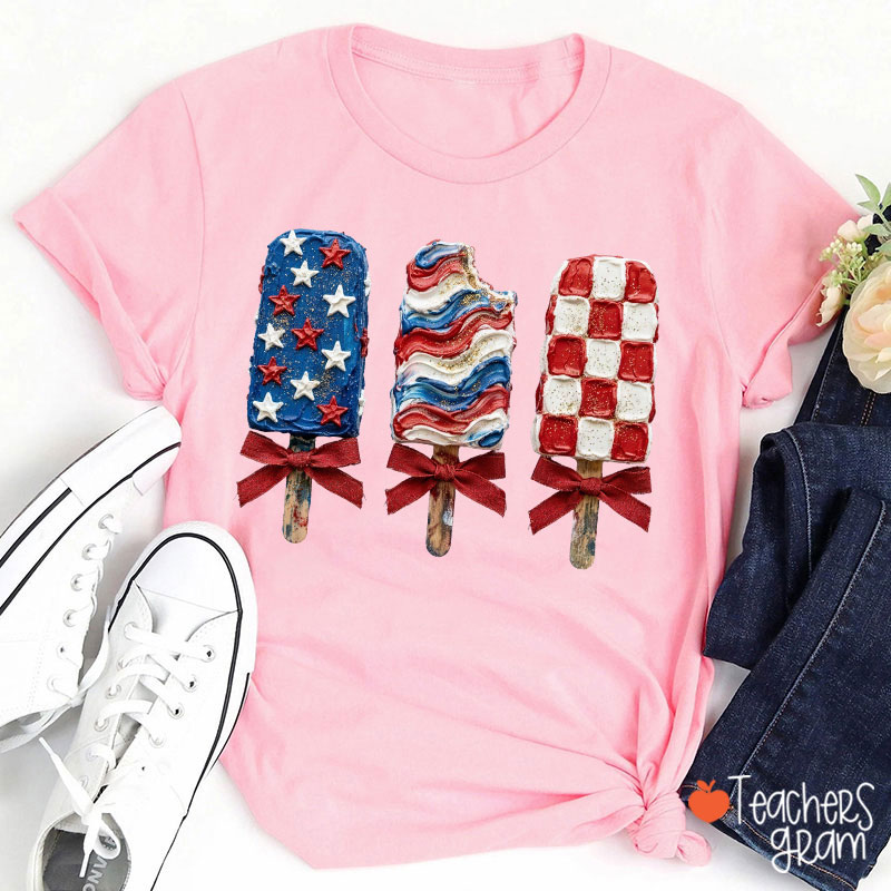 Patriotic Popsicle Teacher T-Shirt