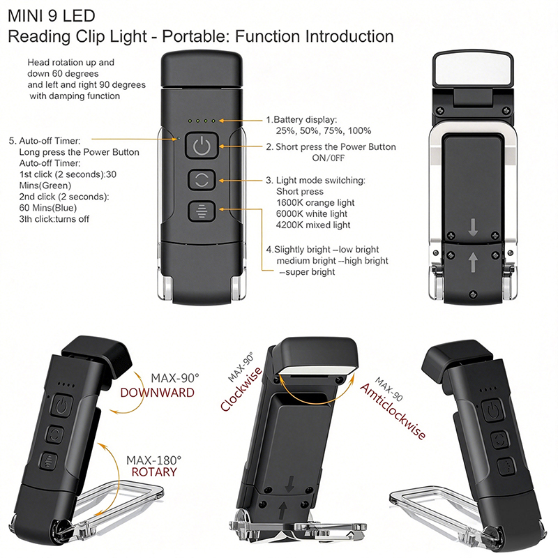 Clip-on LED Book Lamp