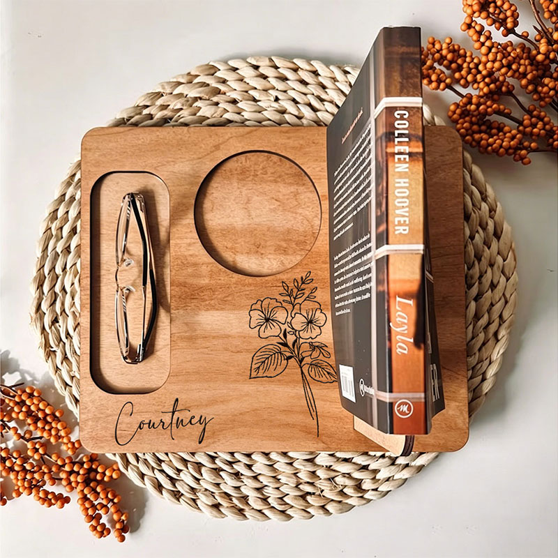 Personalized Wood Book Holder