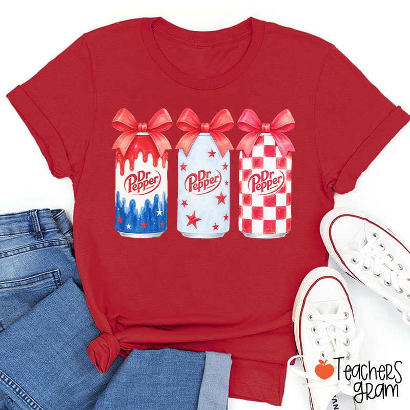 Dr Pepper Patriotic Teacher T-Shirt
