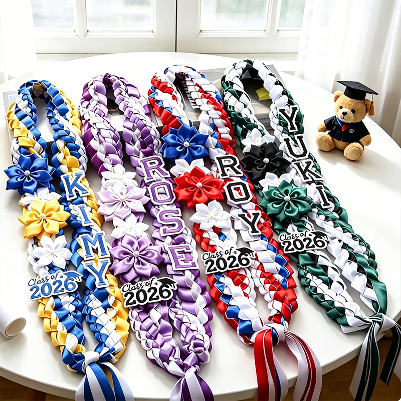 Personalized Name Double-braided Ribbon Wreath