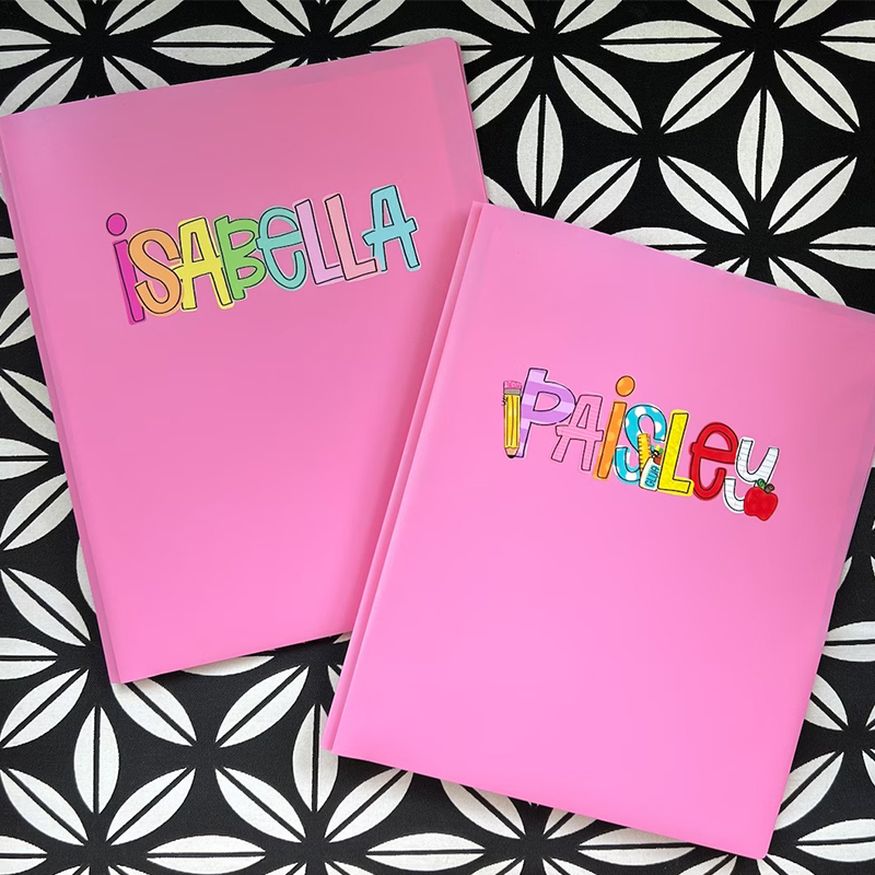 Personalized Name Pocket Folder With Prongs