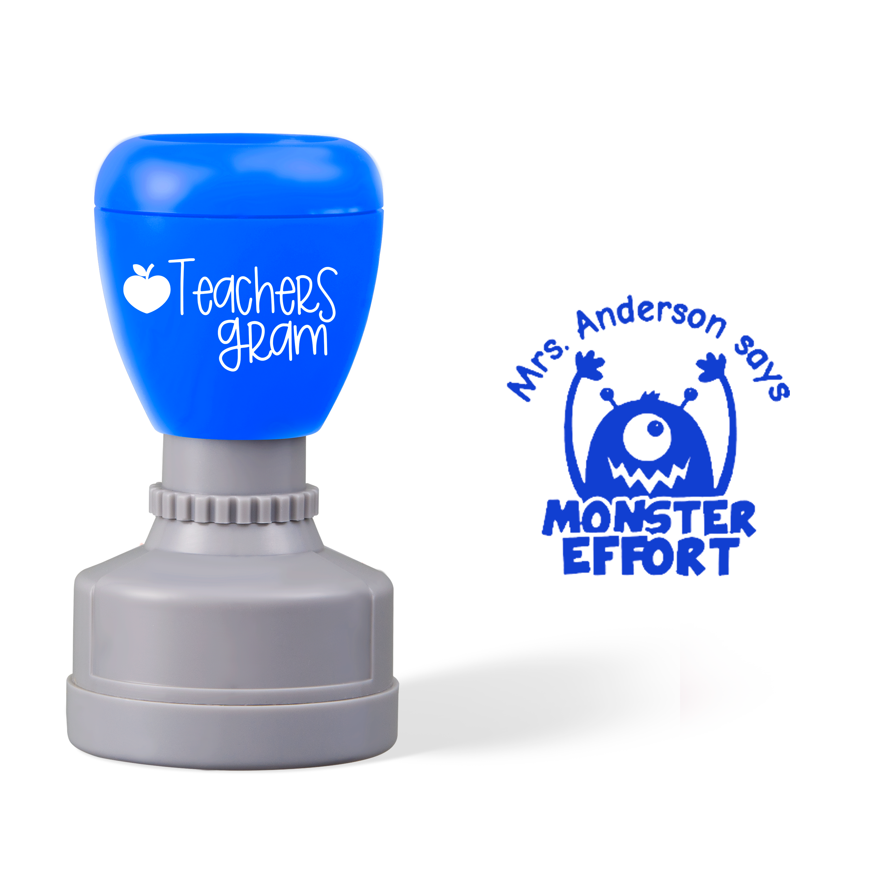 Personalized Says Monster Effort Teacher Stamp