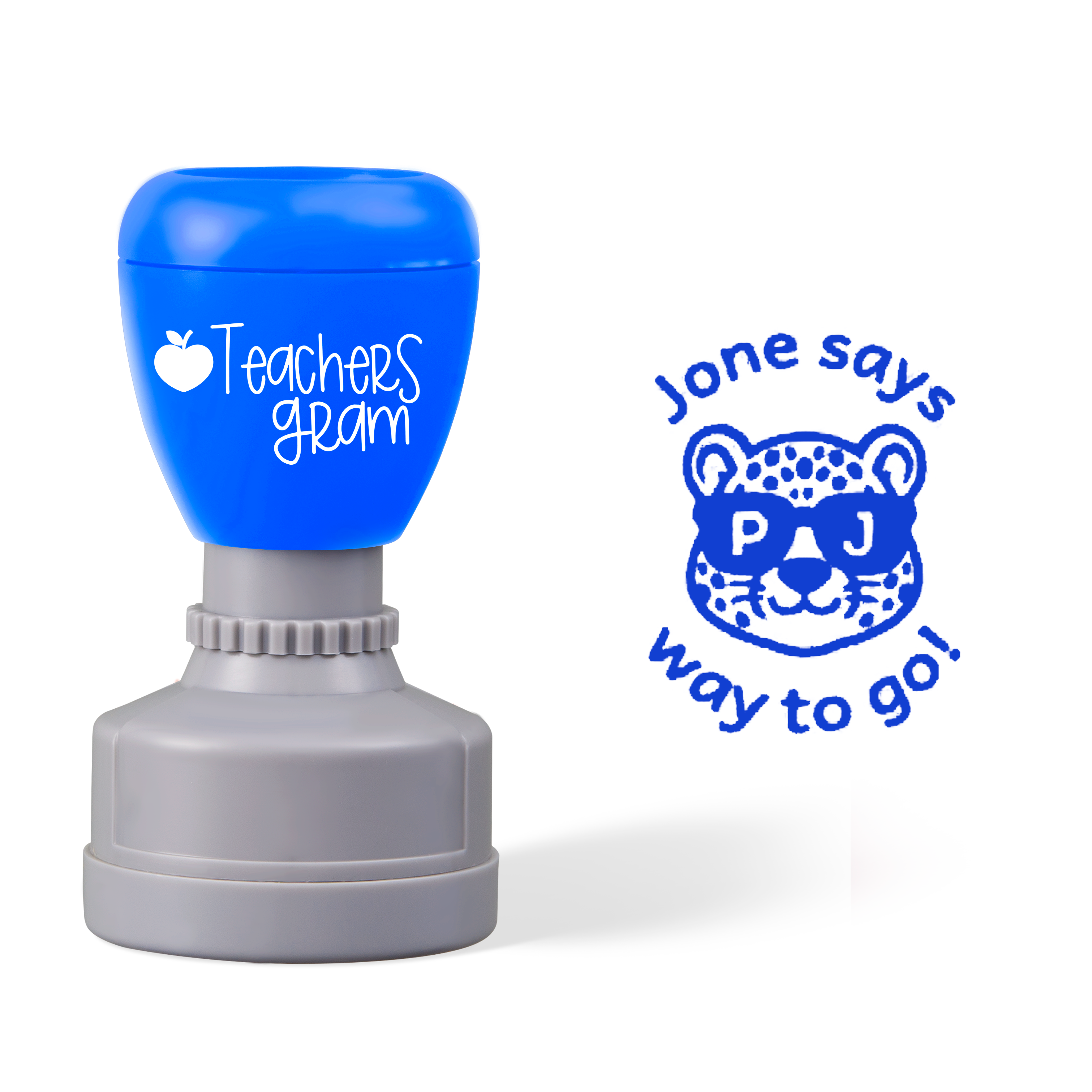 Personalized Name Jone Says Way To Go Teacher Stamp