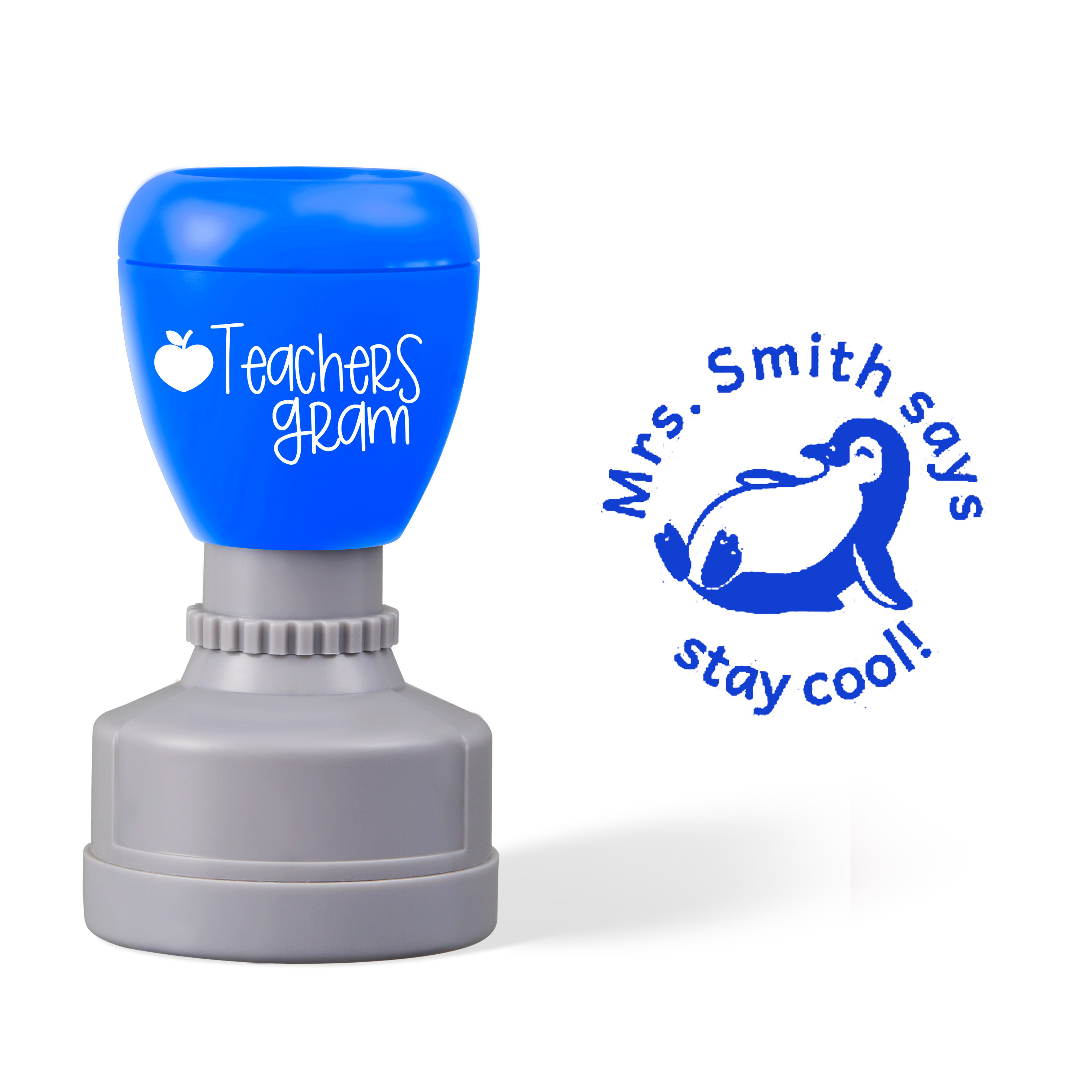 Personalized Name Says Stay Cool Teacher Stamp
