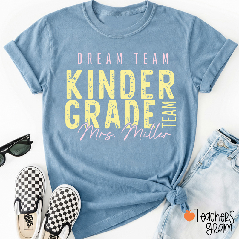 Personalized Grade School Supply Teacher T-Shirt