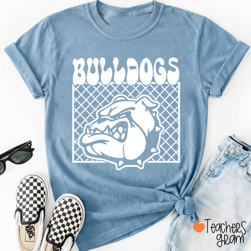 Personalized School Spirit Mascot Vintage Distressed Teacher T-Shirt