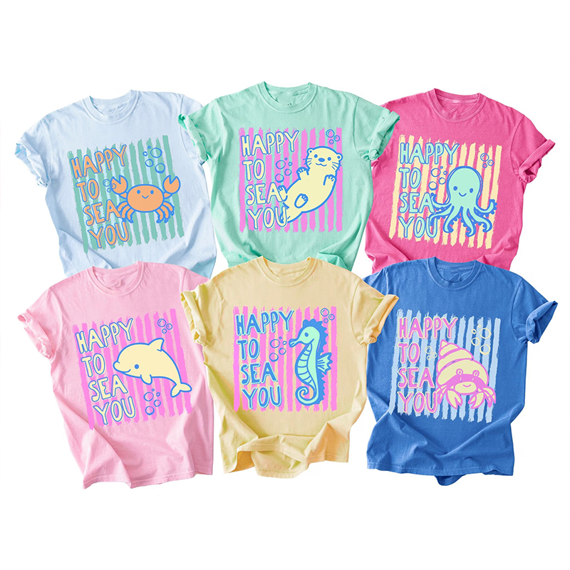 Personalized Happy To Sea You Ocean Animal Teacher T-Shirt