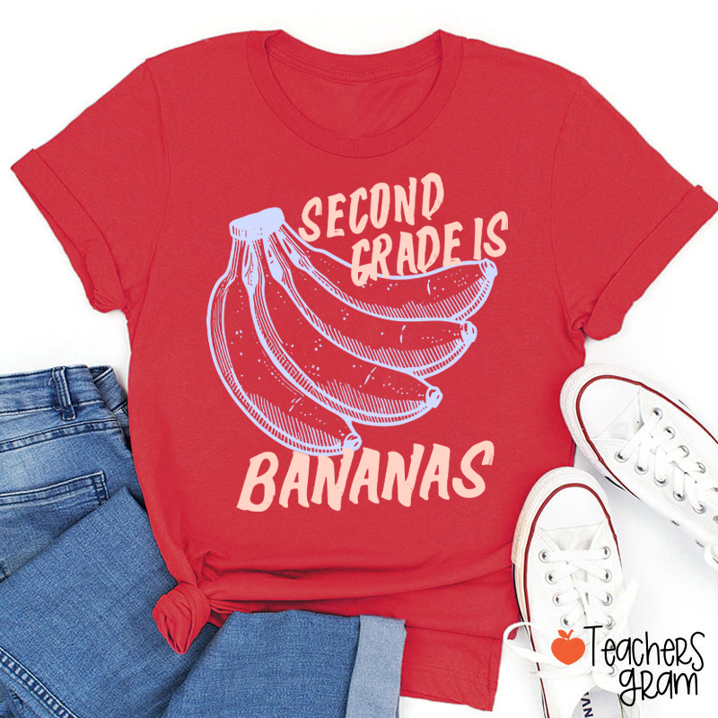 Personalized Grade Bananas Teacher T-Shirt