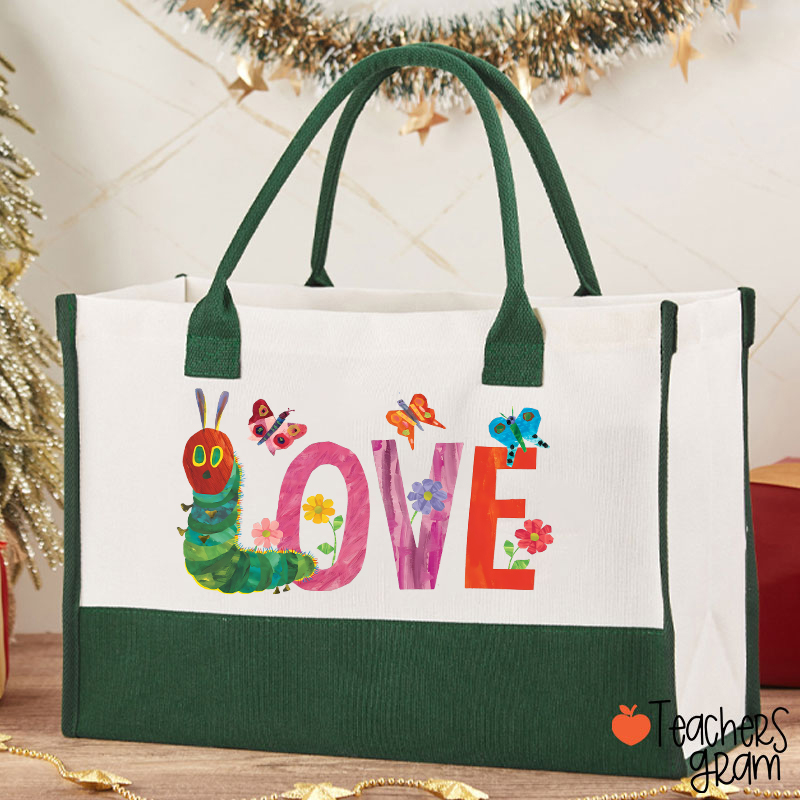 Love Teacher Cotton Tote Bag