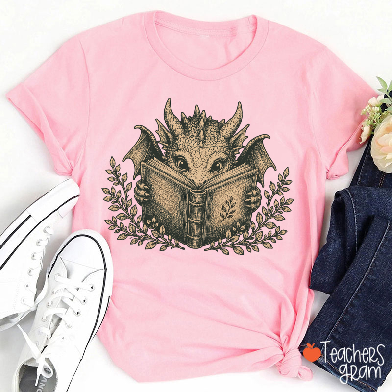 Reading Dragon Teacher T-Shirt