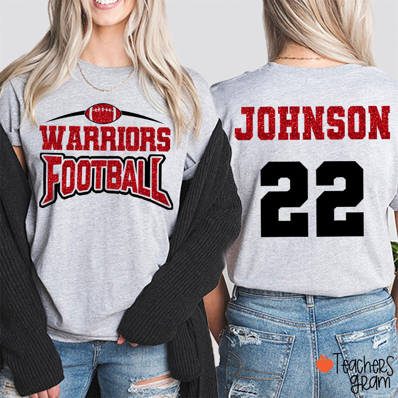 Personalized Mascot Sport And Your Name Bright Teacher Two Sided T-Shirt