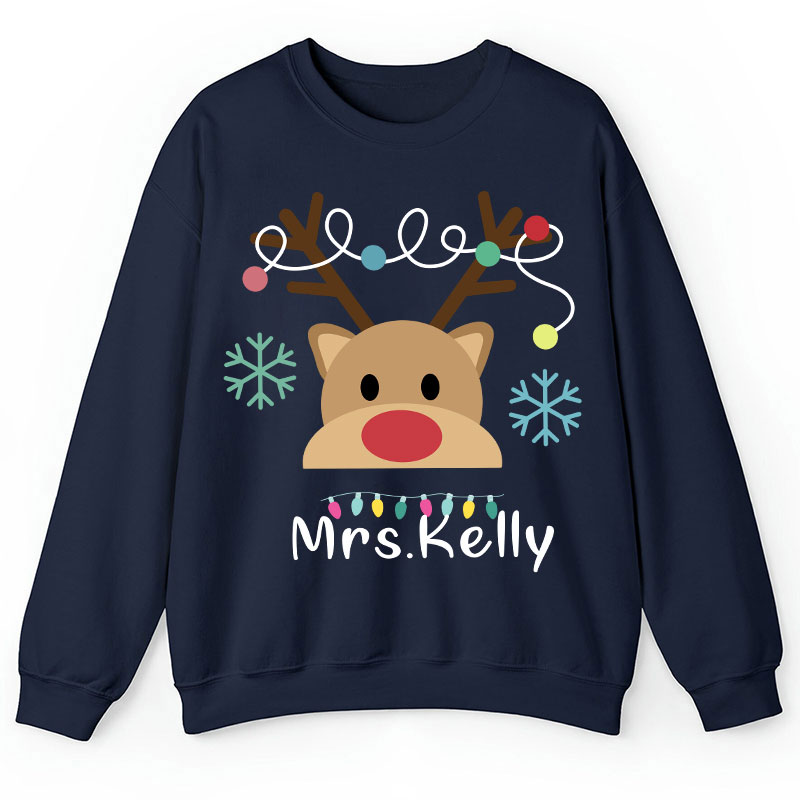 Personalized Merry Christmas Teacher Sweatshirt