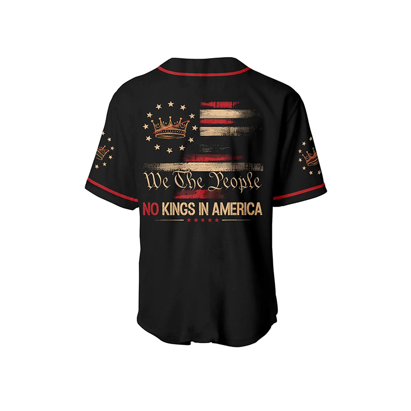 Personalized We The People No Kings In America Teacher Baseball Jersey