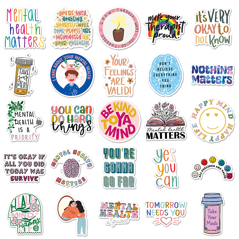 Mental Health Matters 50 PCS Stickers Pack
