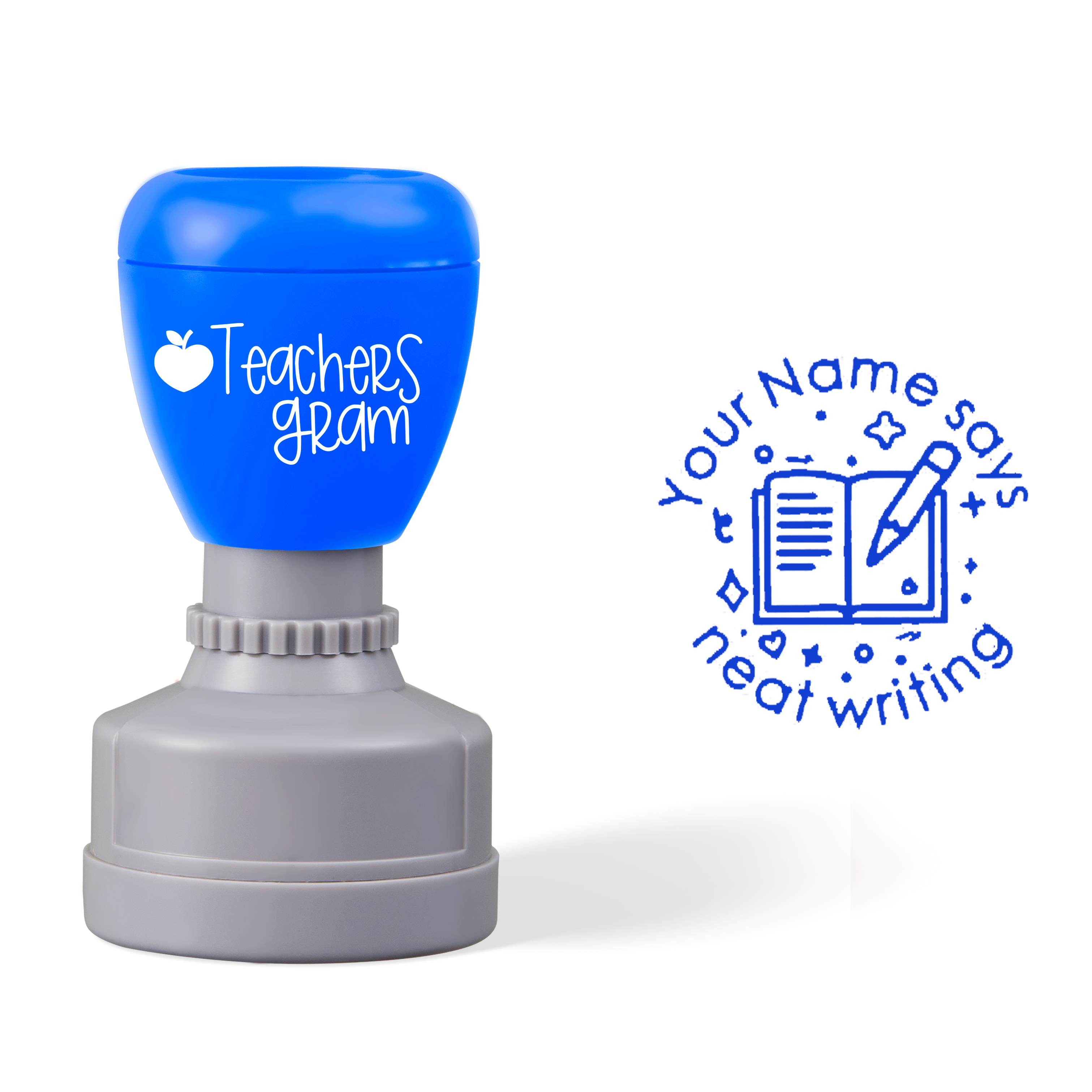 Personalized Name Says Neat Writing Teacher Stamp