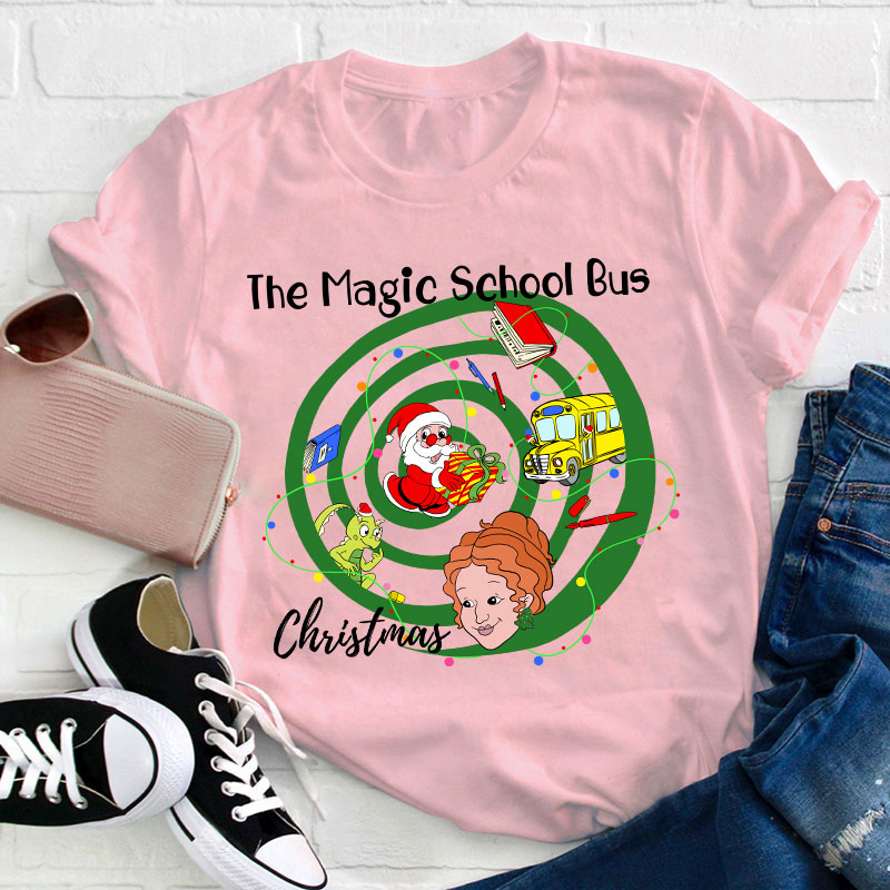 The Magic School Bus Christmas Teacher T-Shirt