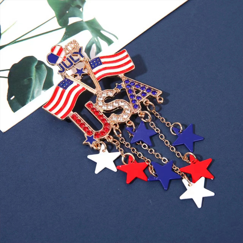 4th Of July USA Independence Day Teacher Pin