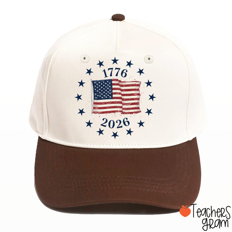 USA Flag 250 Years Teacher Baseball Cap