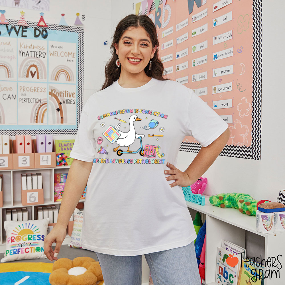 Communication Is Connection Teacher T-Shirt