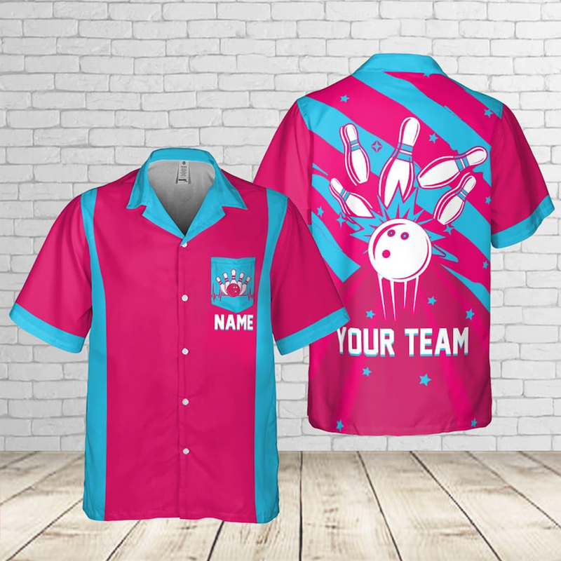 Personalized Team Name  Bowling Player Teacher Short Sleeve Shirt