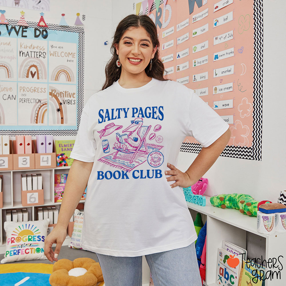 Salty Pages Book Club Teacher T-Shirt