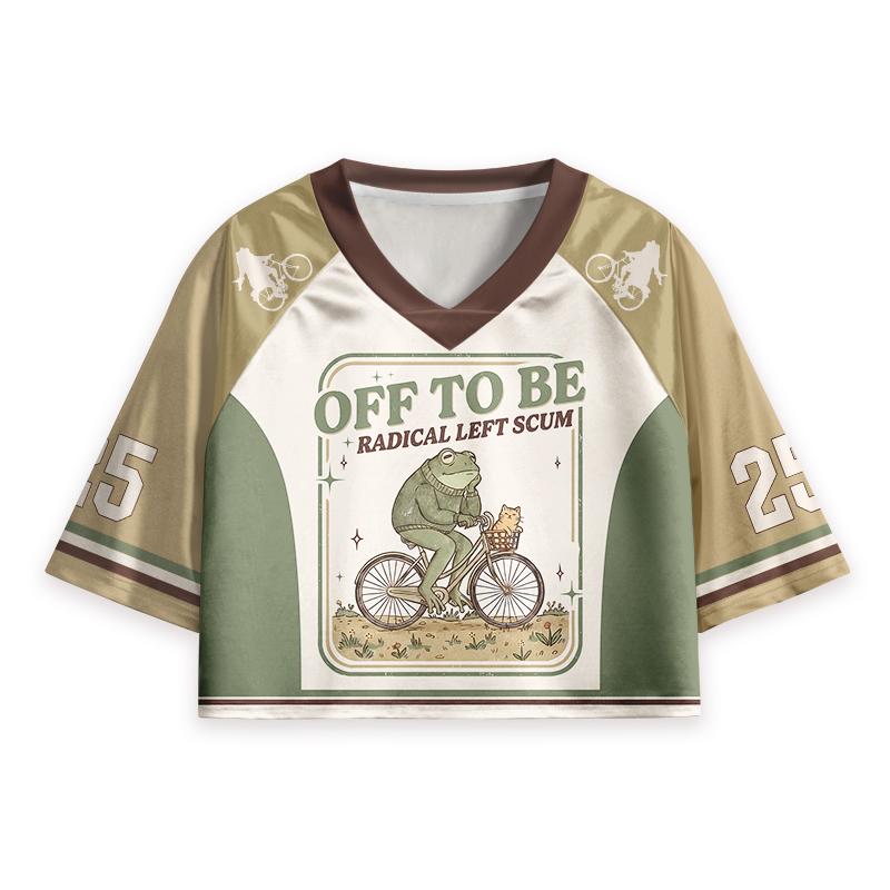 Off To Be Radical Left Scum Teacher Crop Jersey