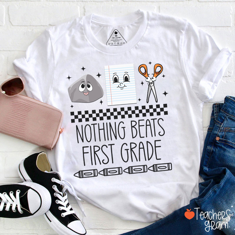 Personalized Grade Rock Paper Scissors Teacher T-Shirt