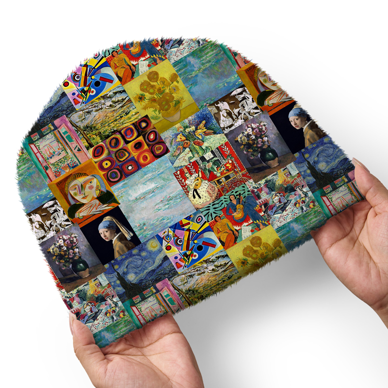 Falling Into The Ocean Of Art Teacher Fuzzy Knit Beanie