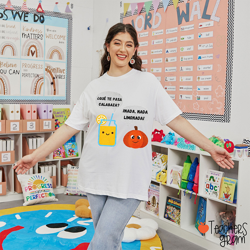 Que Te Pasa Calabaza Funny Spanish Teacher T-Shirt