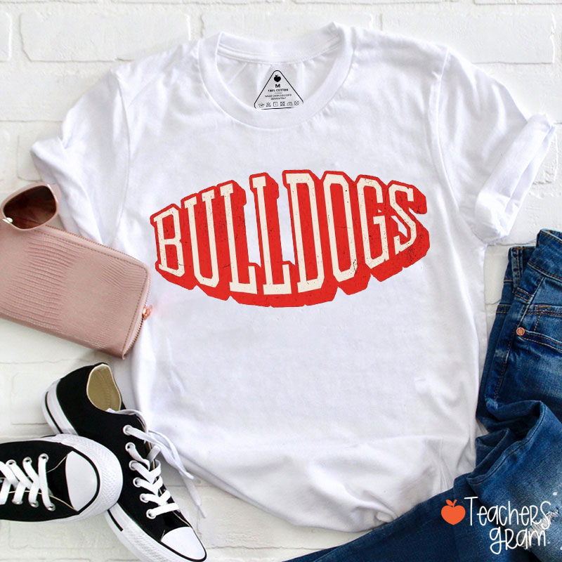 Personalized Mascot Distressed Retro Teacher T-Shirt