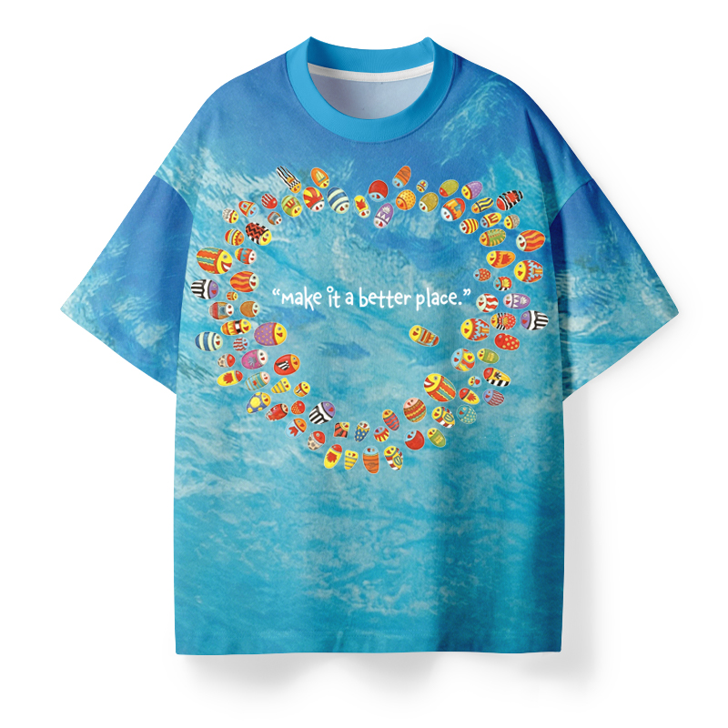 Make It A Better Place Teacher Eco Oversized Graphic T-Shirt