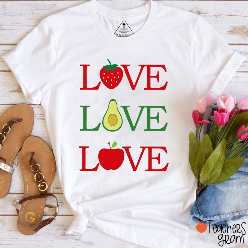 Love Love Love Teacher T-Shirt