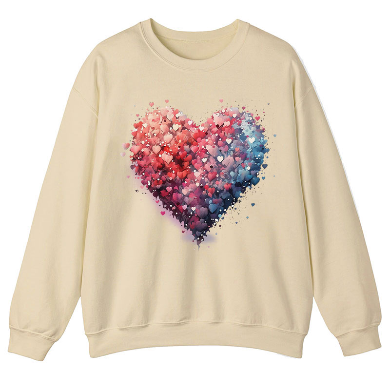 Bubble Heart Teacher Sweatshirt