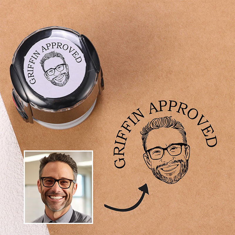Personalized Text And Photos Retro Teacher Stamp
