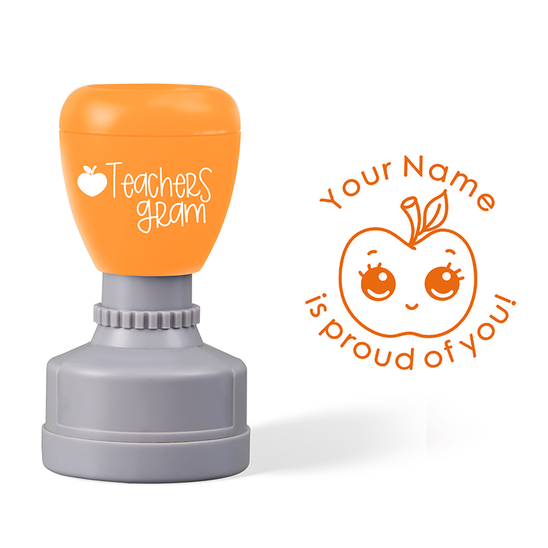 Personalized Name Is Proud Of You Teacher Stamp