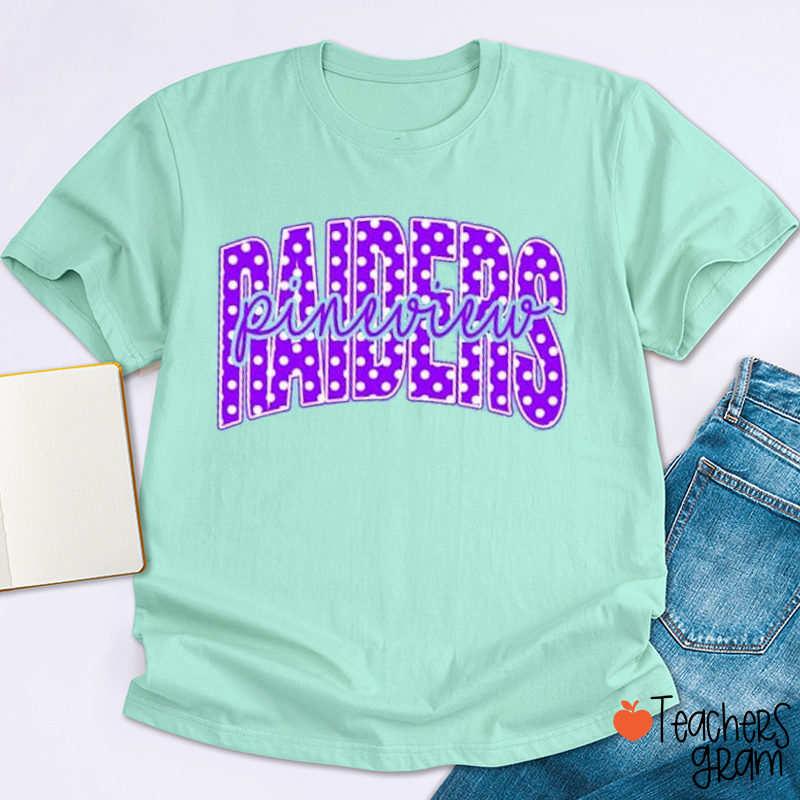 Personalized Mascot Fluorescent Color Teacher T-Shirt