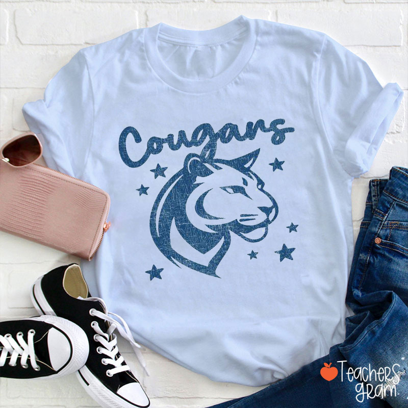 Personalized Mascot Cute Star School Spirit Teacher T-Shirt