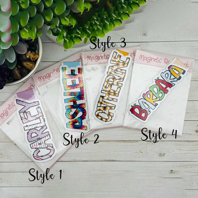 Personalized Name Color Printing Teacher Magnetic Bookmark