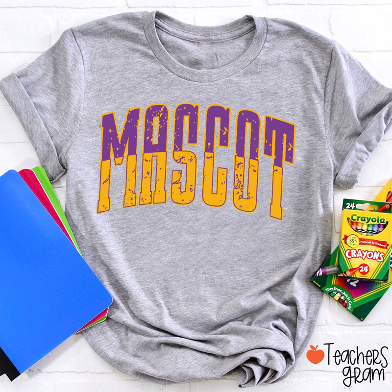 Personalized Mascot Distressed Varsity Teacher T-Shirt