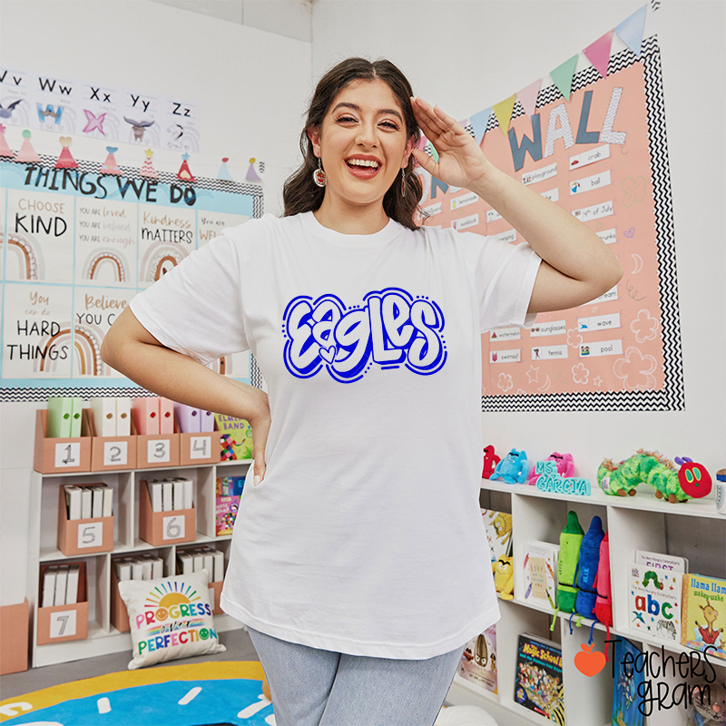 Personalized Mascot Simple Design Teacher T-Shirt